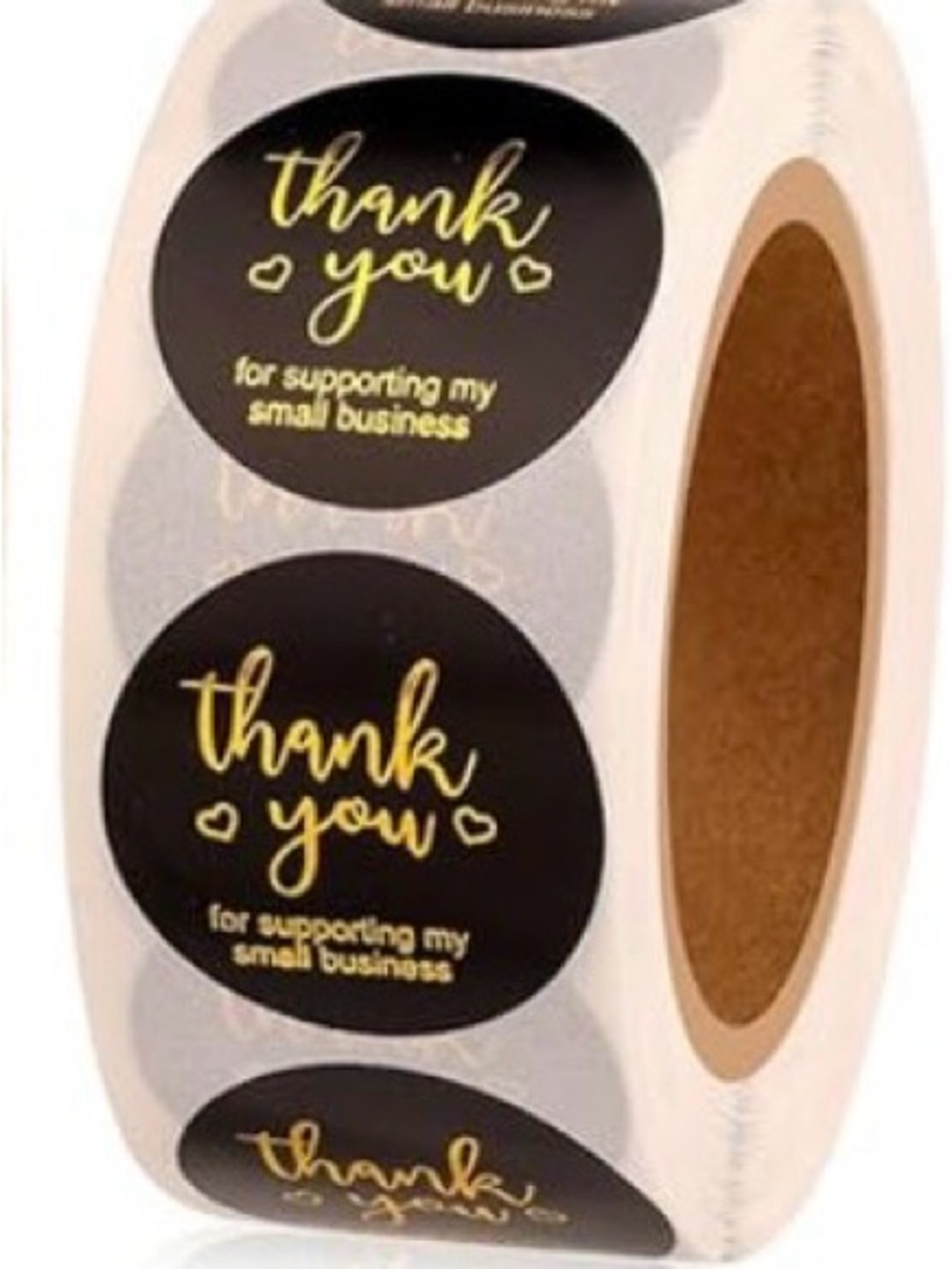 500 Roll Thank You For Supporting Stickers